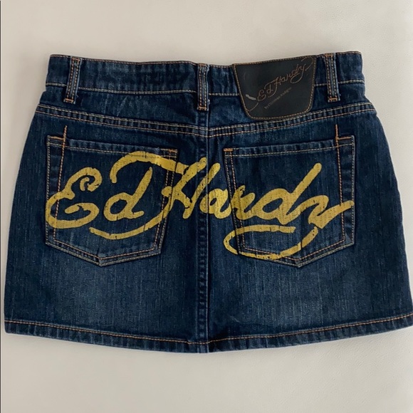 Ed Hardy Denim - NWOT Ed Hardy Jean mini skirt